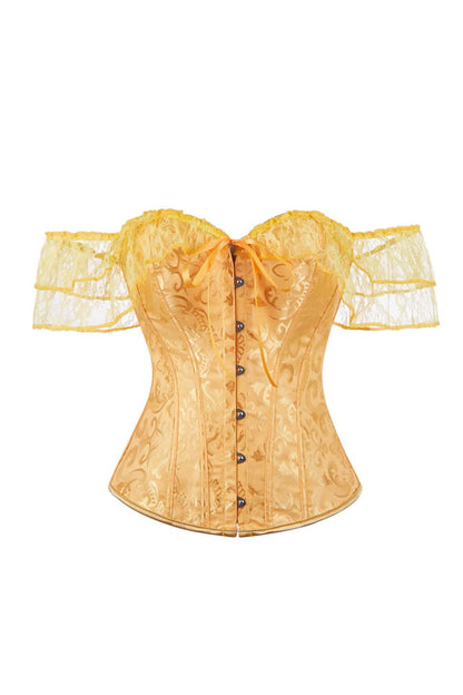 Lace Off the Shoulder Purple Corset