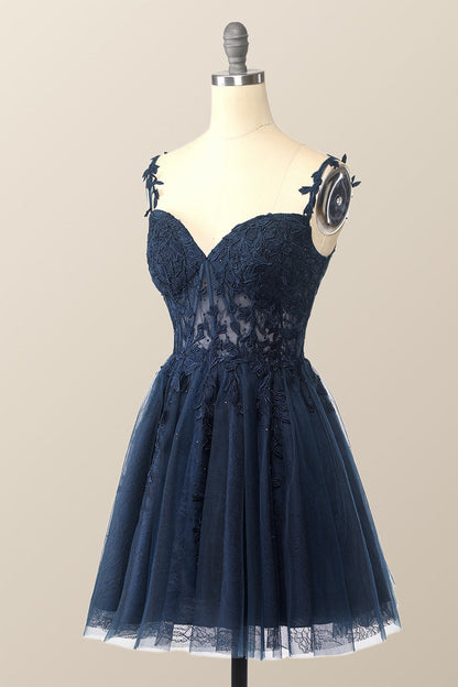 Off the Shoulder Hot Pink Lace Short Homecoming Dress