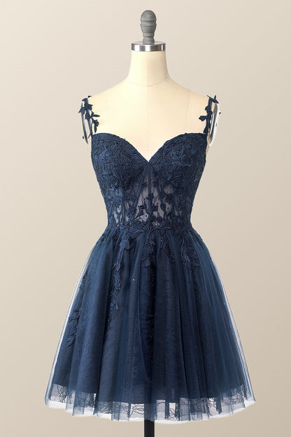 Off the Shoulder Hot Pink Lace Short Homecoming Dress