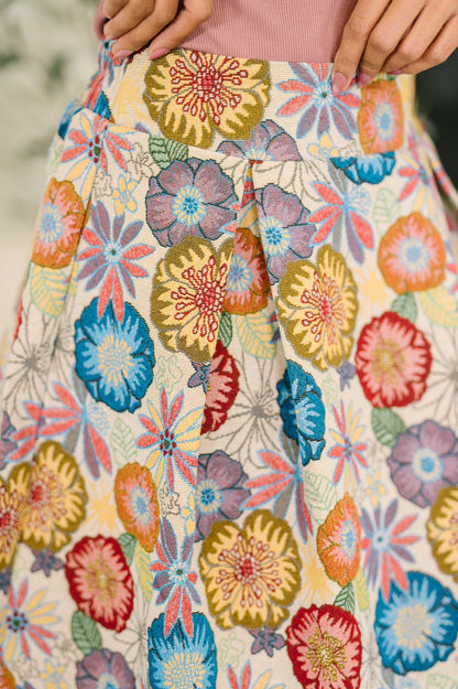 Hazel Blues® |  Sound Mind Floral Midi Skirt