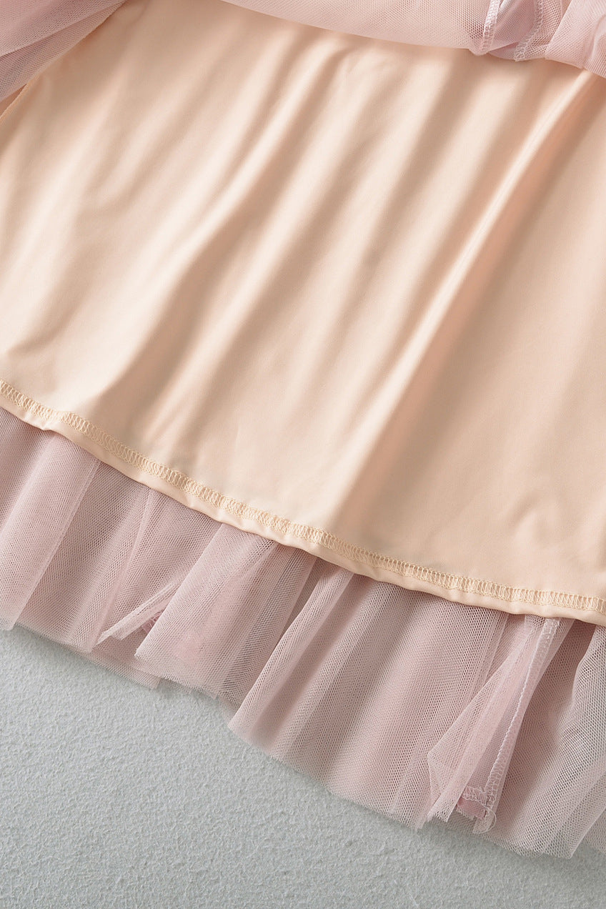 Light Pink Floral Print Mermaid Long Dress