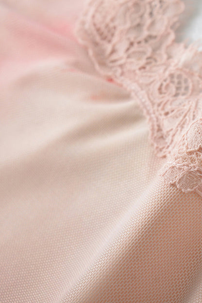Light Pink Floral Print Mermaid Long Dress