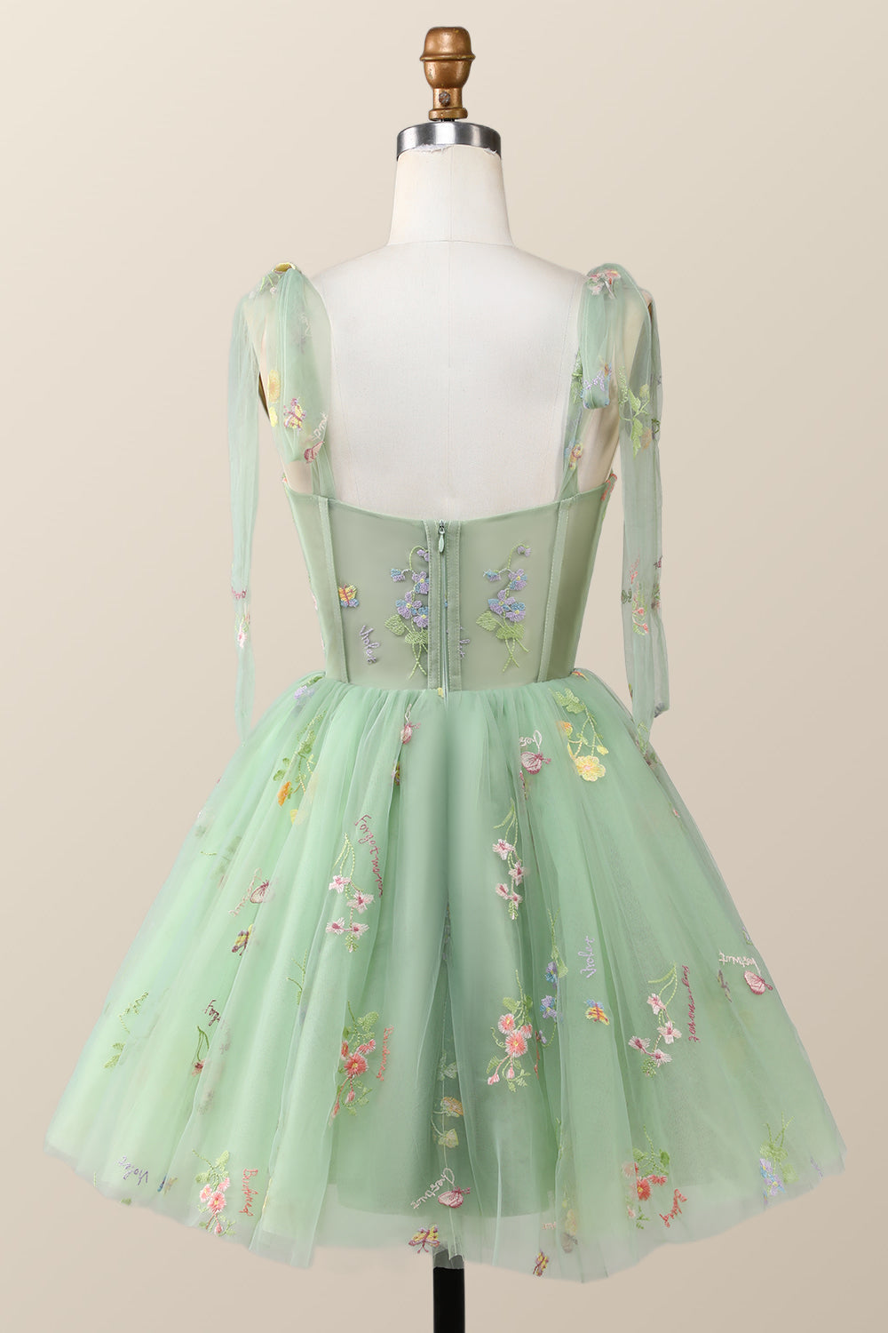 Lavender Floral Corset A-line Princess Dress