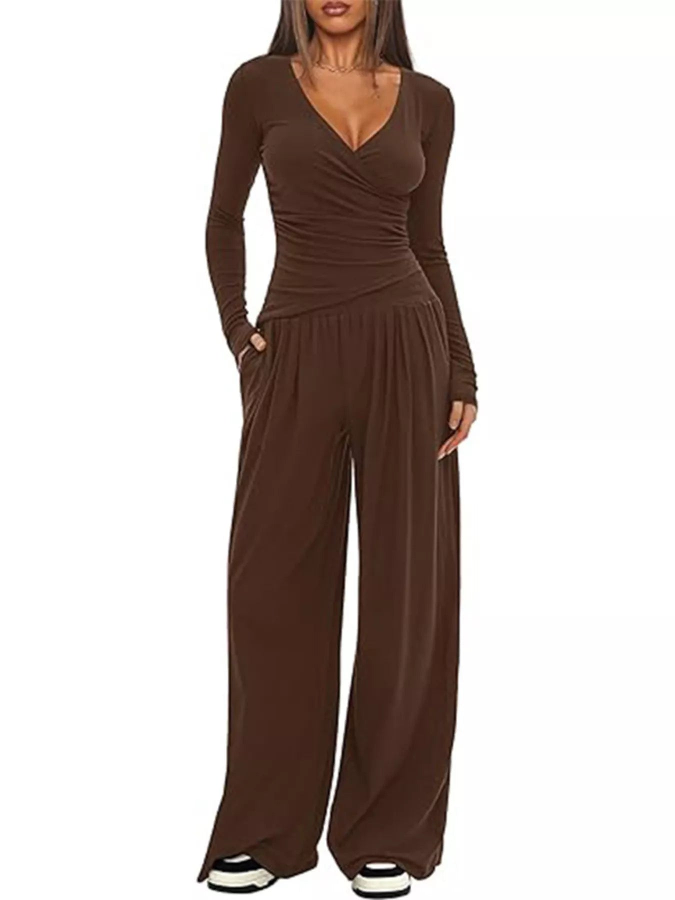 Hazel Blues® |  Casual Long Sleeve Top and Pants Two-Piece Set