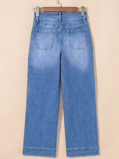 Hazel Blues® |  High-Waisted Wide Leg Flare Jeans