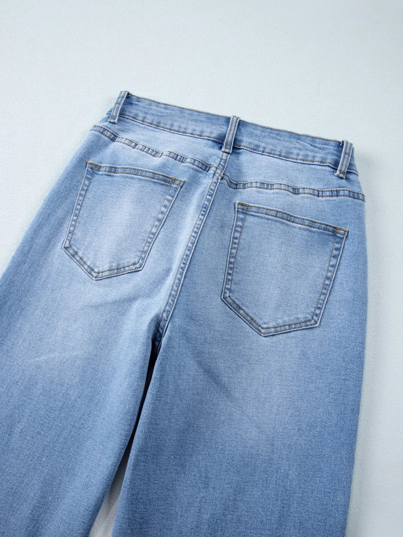 Hazel Blues® |  High Waist Wide Leg Washed Jeans
