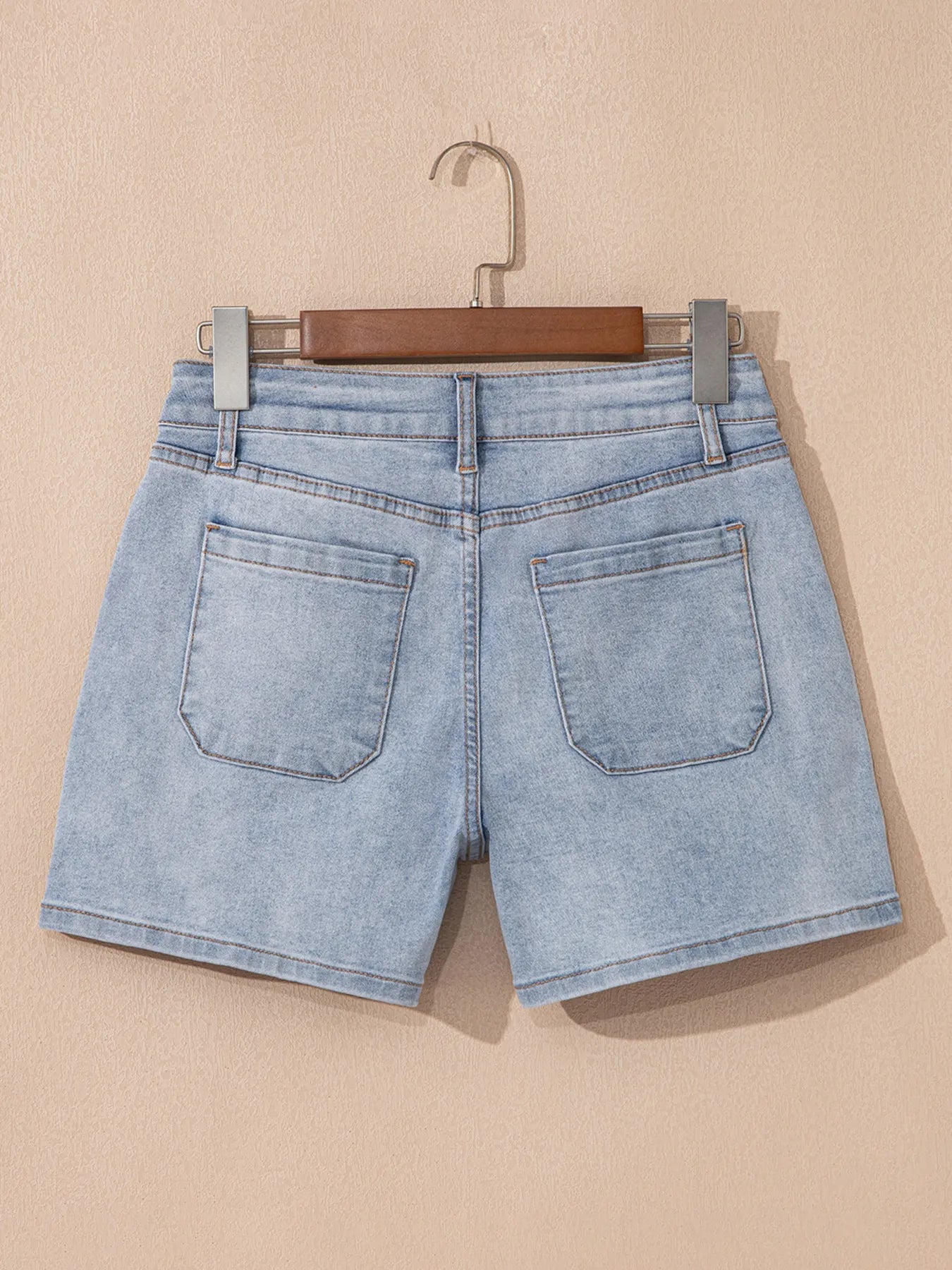 Hazel Blues® |  Wash High Rise Denim Shorts