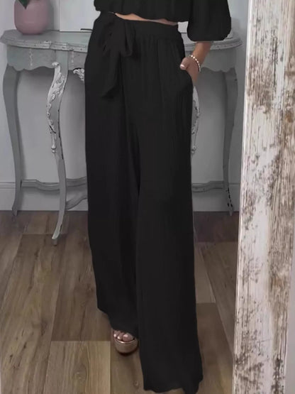 Hazel Blues® | Off-Shoulder Top and Pants Set