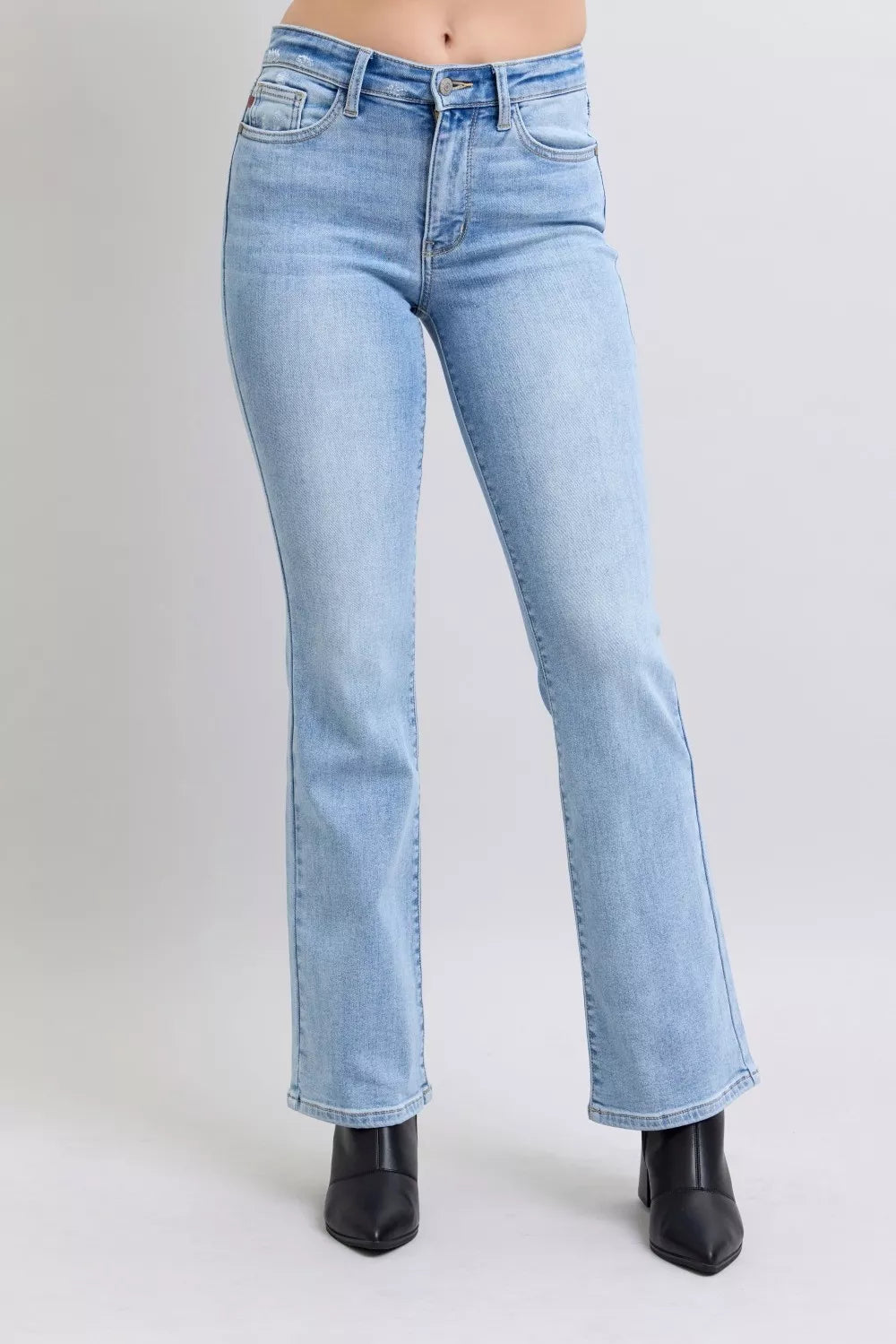 Hazel Blues® |  Judy Blue Mid Rise Thermal Bootcut Jeans