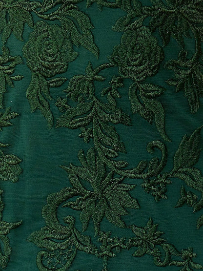 Dark Green Sheath Lace Short Homecoming Dresses