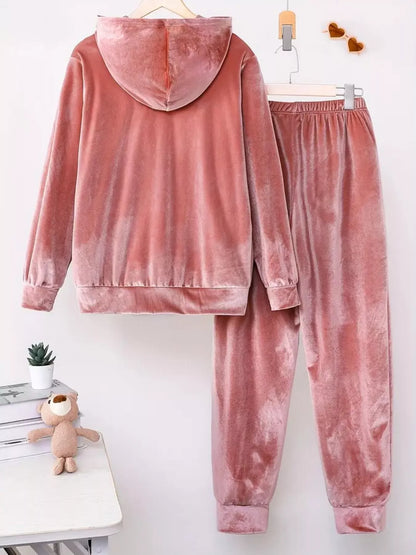 Hazel Blues® | Velvet Hoodie and Pants Set