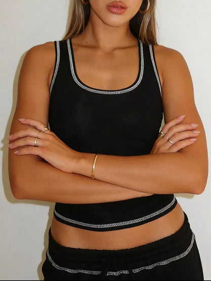 Hazel Blues® |  Scoop Neck Tank Top and Drawstring Pants Set