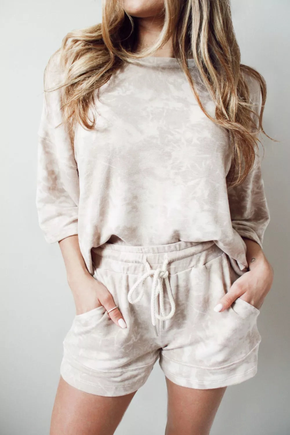 Hazel Blues® |  Relaxed Fit Tie-Dye Top and Shorts Set