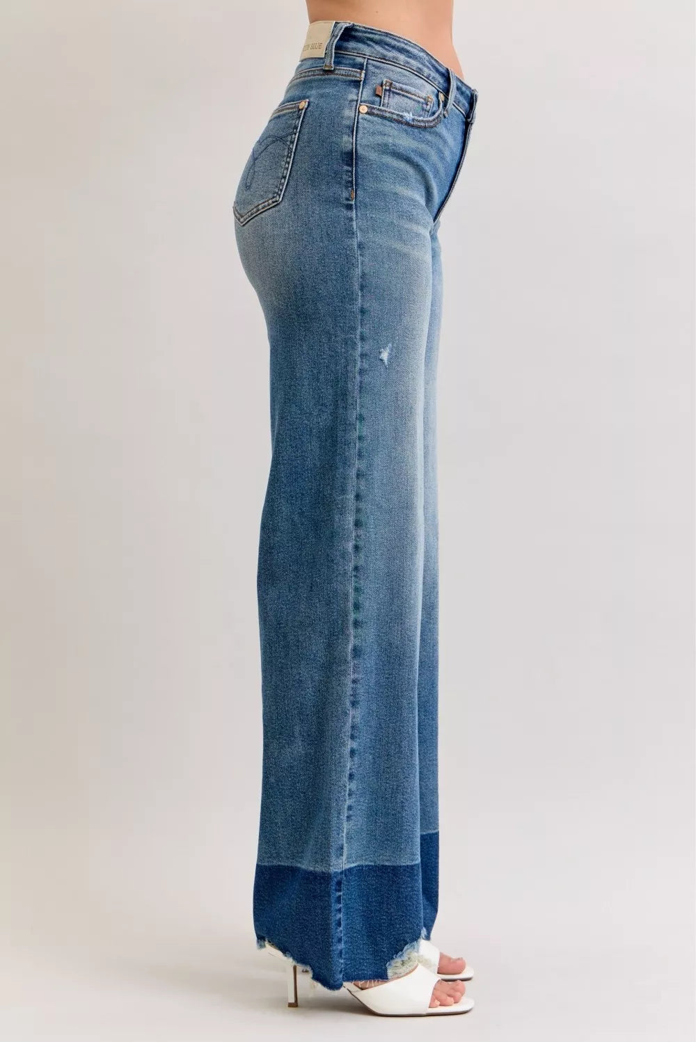 Hazel Blues® |  Judy Blue Raw Hem High Waist Column Straight Jeans