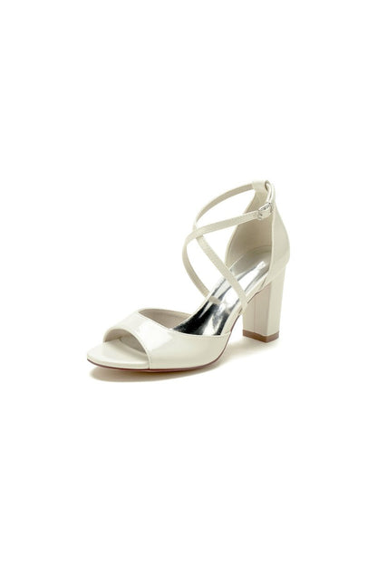 Elegant Nude Pink High Heels with Crossed Straps