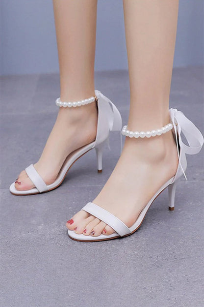 Elegant Open Toe Ankle-Strap Stiletto Sandals