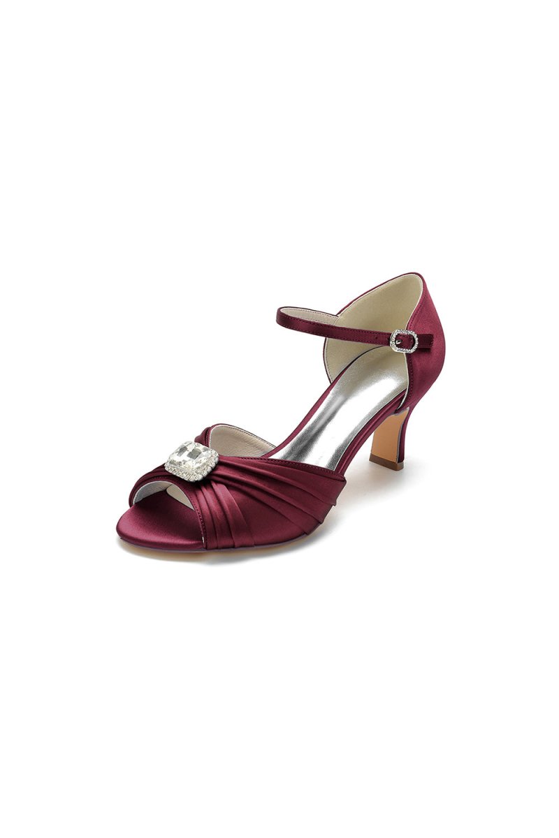 Elegant Blue Pump with Silver Buckle Accent