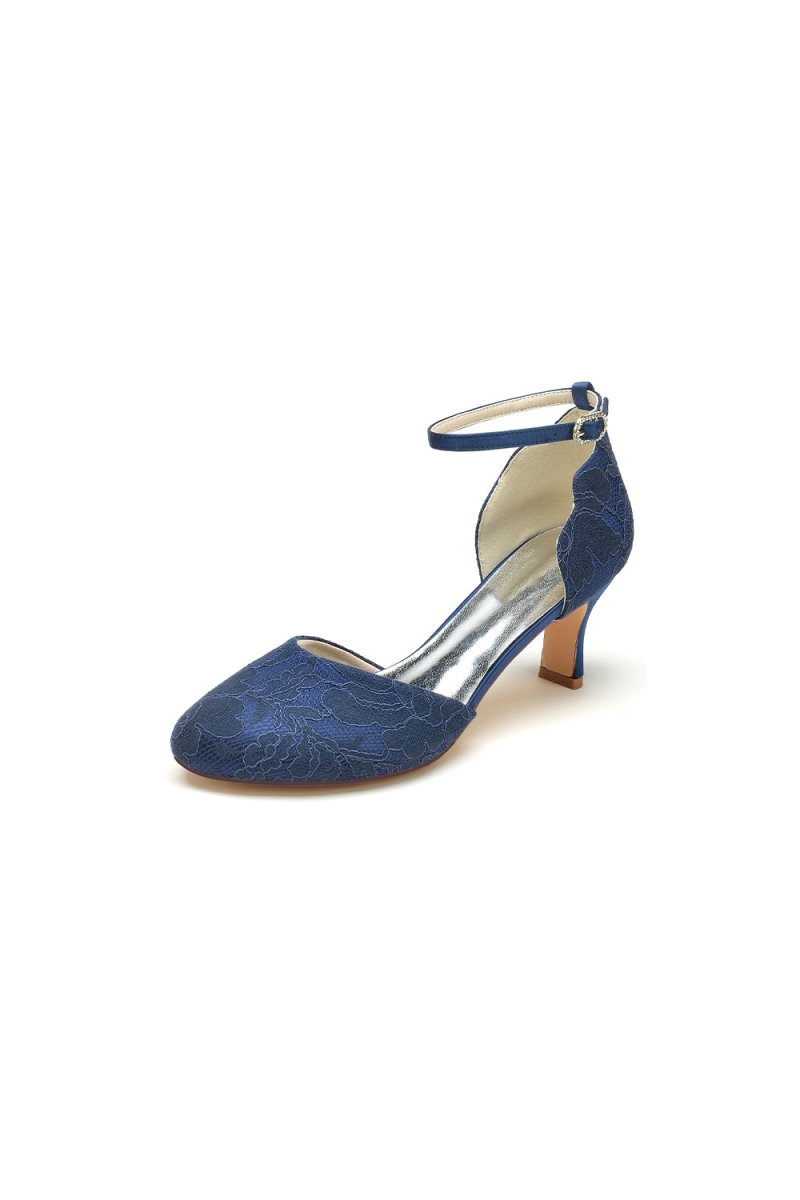 Elegant White Lace High Heels with Hollow-out Design