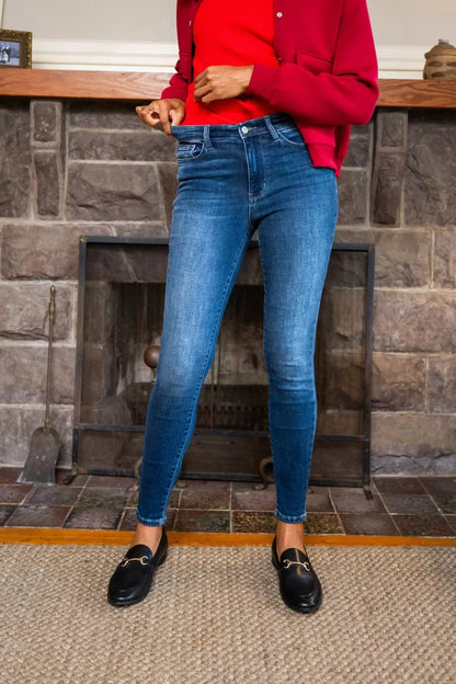 Hazel Blues® | Judy Blue Washed Thermal Skinny Jeans