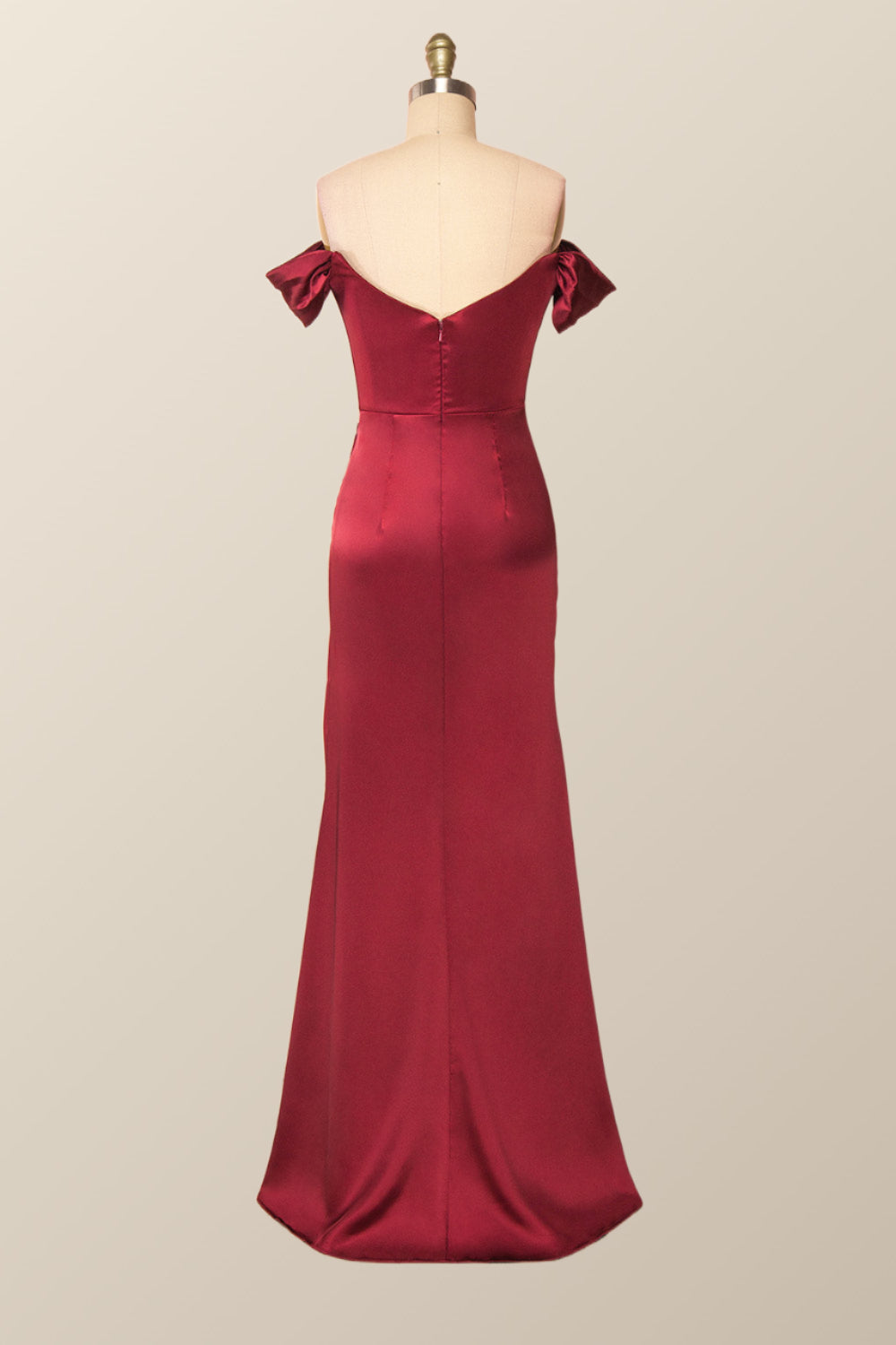 Off the Shoulder Blush Mermaid Long Party Dress with Slit