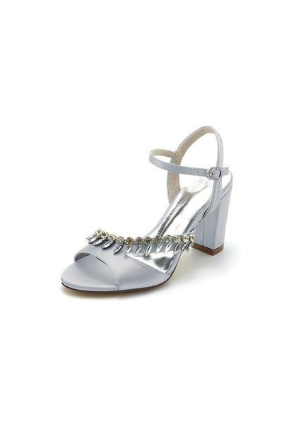 Fuchsia High Heels with Shimmering Metal Accents