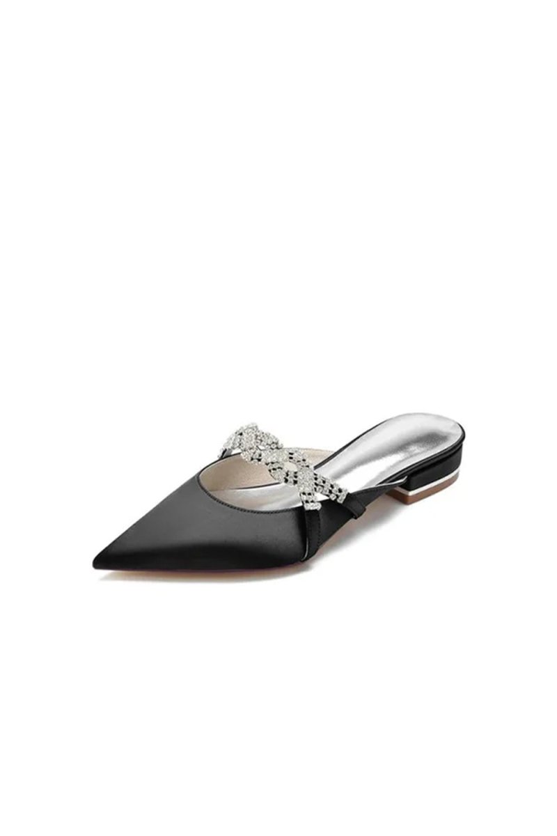 Glitter Crystal Embellished Kitten Sandals