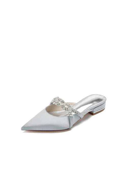 Glitter Crystal Embellished Kitten Sandals