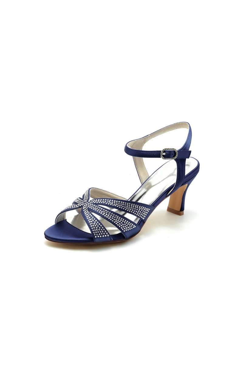Glitter Crystal Wedding Sandals with Beaded