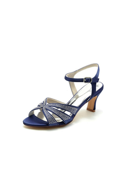 Glitter Crystal Wedding Sandals with Beaded
