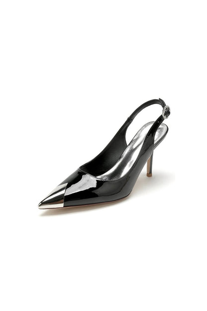 Glitter Crystal Slingback Wedding Heels – Pointed Toe Stiletto Bridal Shoes