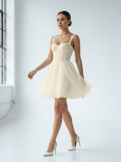 Elegant A-Line Sweetheart Wedding Dress With Lace