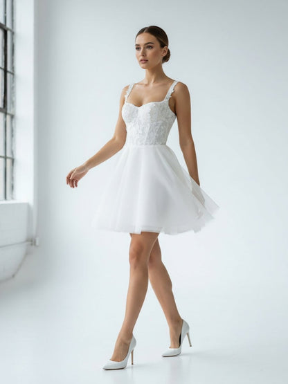 Elegant A-Line Sweetheart Wedding Dress With Lace