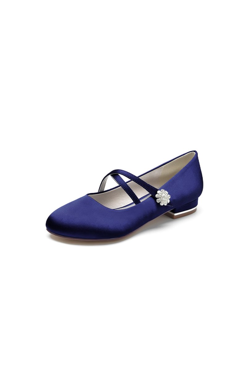 Flats with Rhinestone Buckle Party