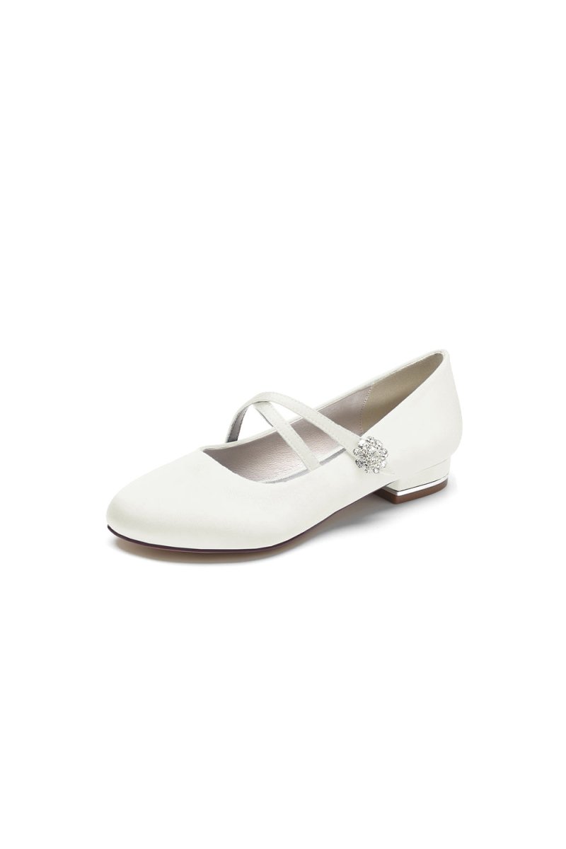 Flats with Rhinestone Buckle Party