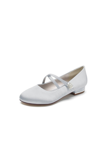 Flats with Rhinestone Buckle Party