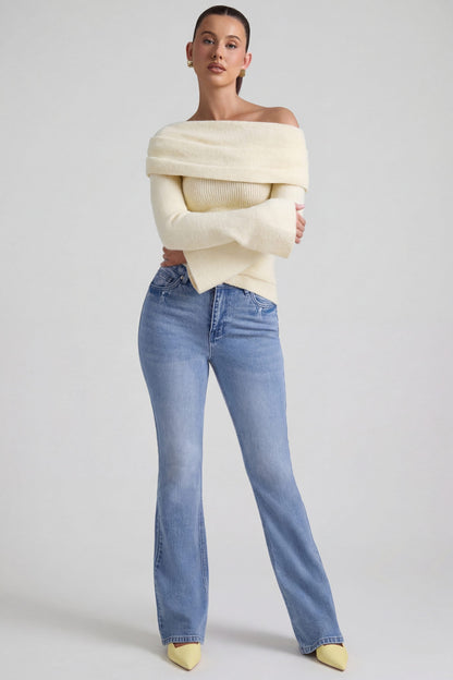 High-Rise Flared Jeans in Vintage Wash