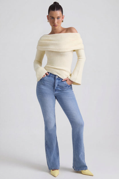 High-Rise Flared Jeans in Vintage Wash
