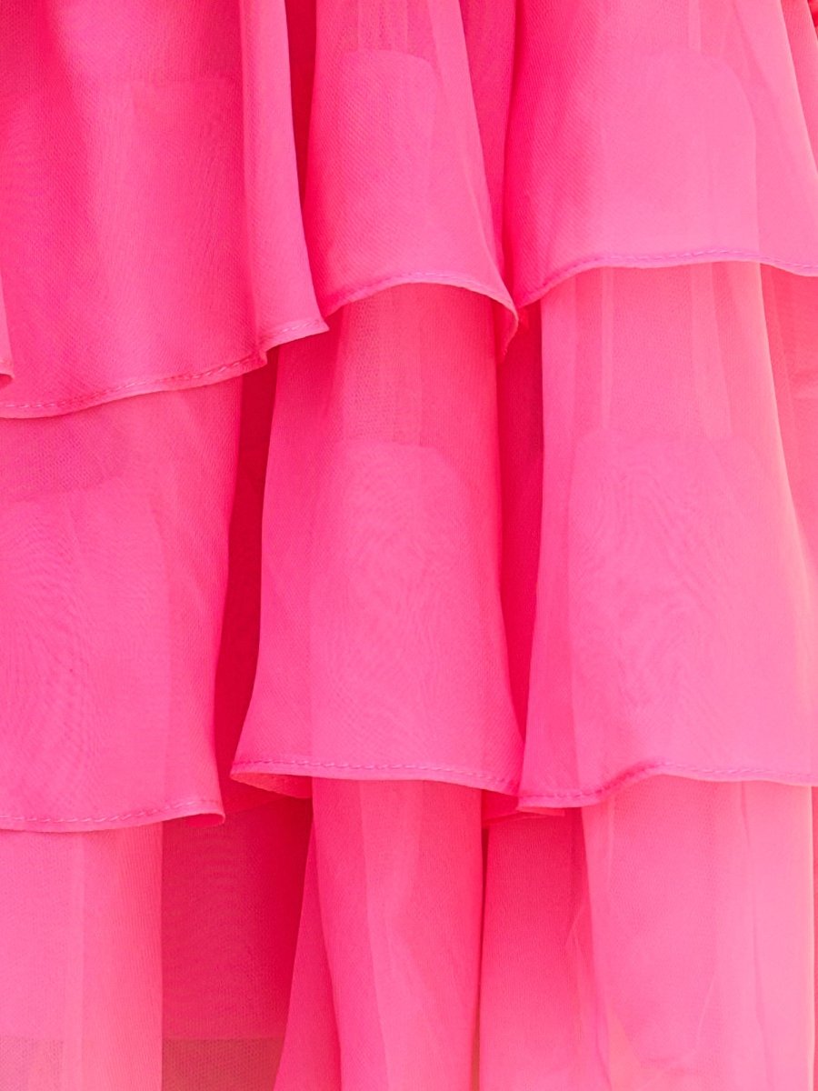 Fuchsia - A Line Tulle Ruffles Sweetheart Short Homecoming Dresses with Bow