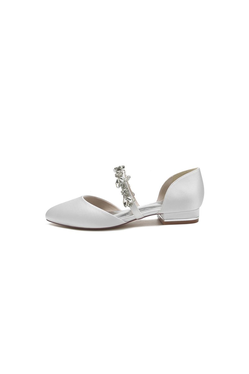 Flats with Rhinestone embellished Strap Party