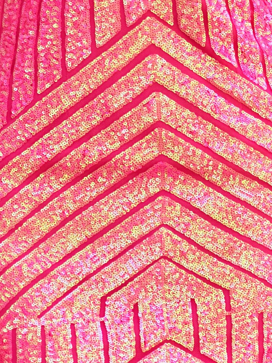 Fuchsia Short Bodycon Stripes Mini Party Dresses with Sequins